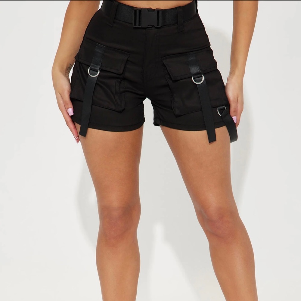 Black Cargo Shorts